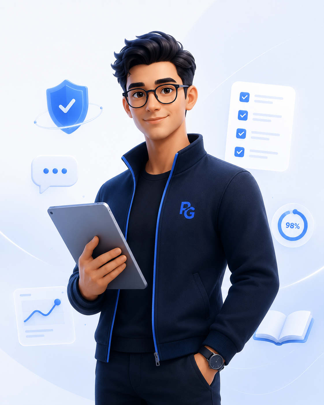 ProctorGeek exam preparation mentor illustration